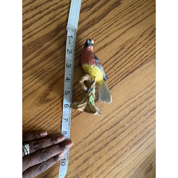 Lefton Ceramic Bird Figurine Waxwing On Branch Home Office Decor Bird Lovers - Picture 7 of 10